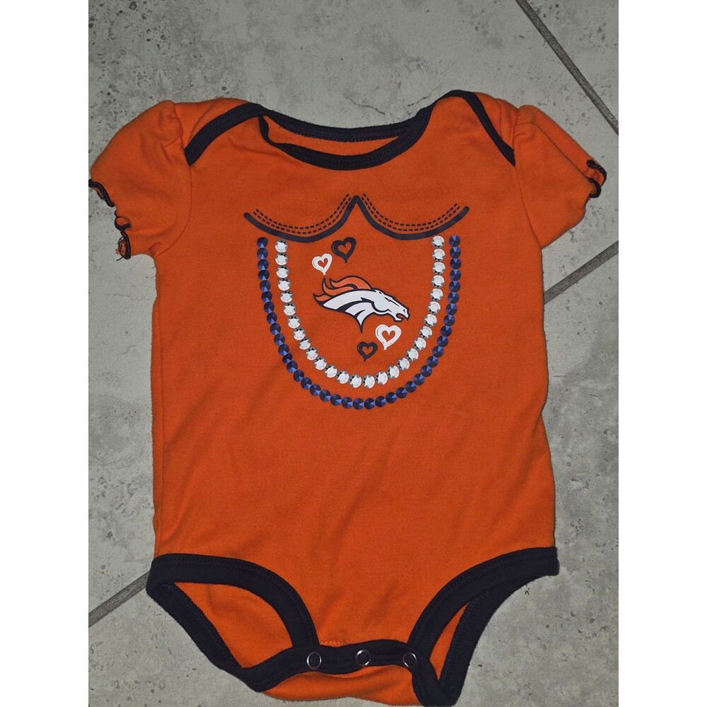 Baby Girl Denver Broncos NFL Team Apparel Top Size 0-3M Orange